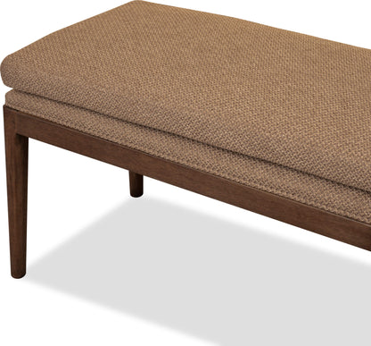 Carlisle - Upholstered Bench - Light Brown / Pecan Pie