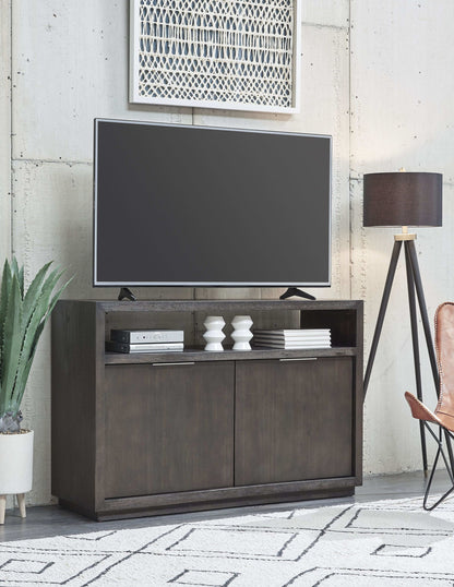 Oxford - 54" Solid Wood Media Console - Basalt Gray