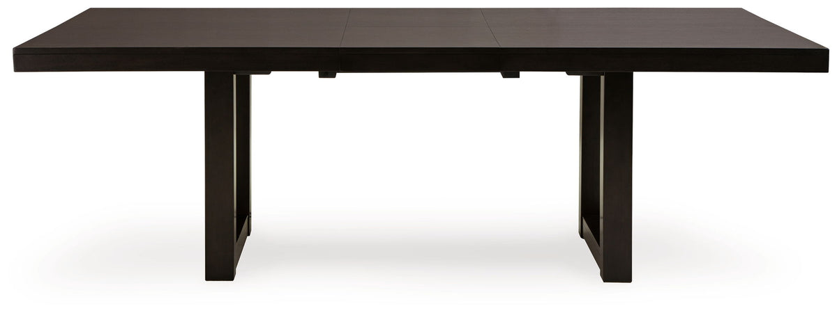 Neymorton - Rectangular Dining Room Butterfly Extension Table - Dark Grayish Brown