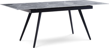 Lucia - Extendable Stone Top Metal Leg Dining Table
