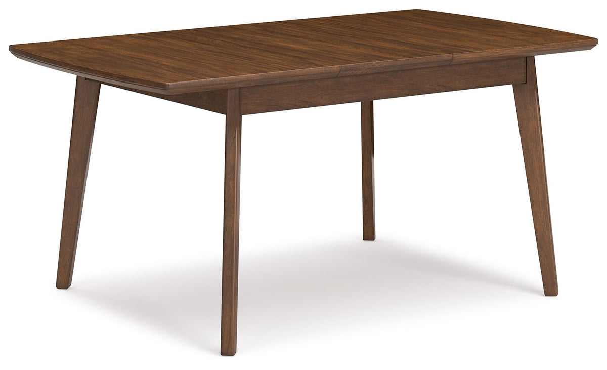 Lyncott - Rectangular Dining Room Butterfly Extension Table - Brown