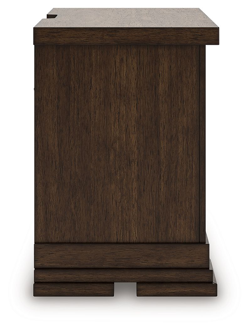 Taffenbrook - Three Drawer Night Stand - Medium Brown