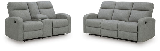 Gauntlet - 2 Pc. - Reclining Sofa And Loveseat - Sterling