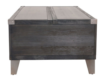 Todoe - Lift Top Cocktail Table - Dark Gray