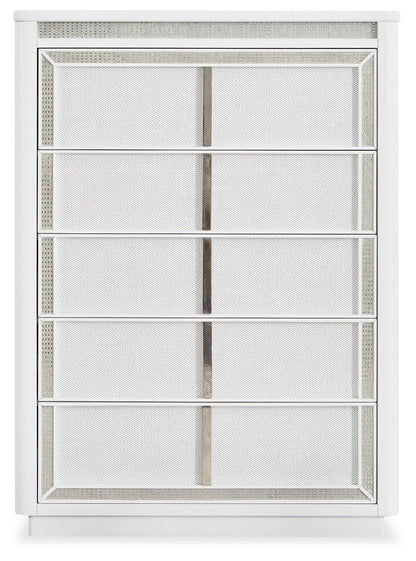 Chalanna - Five Drawer Chest - White