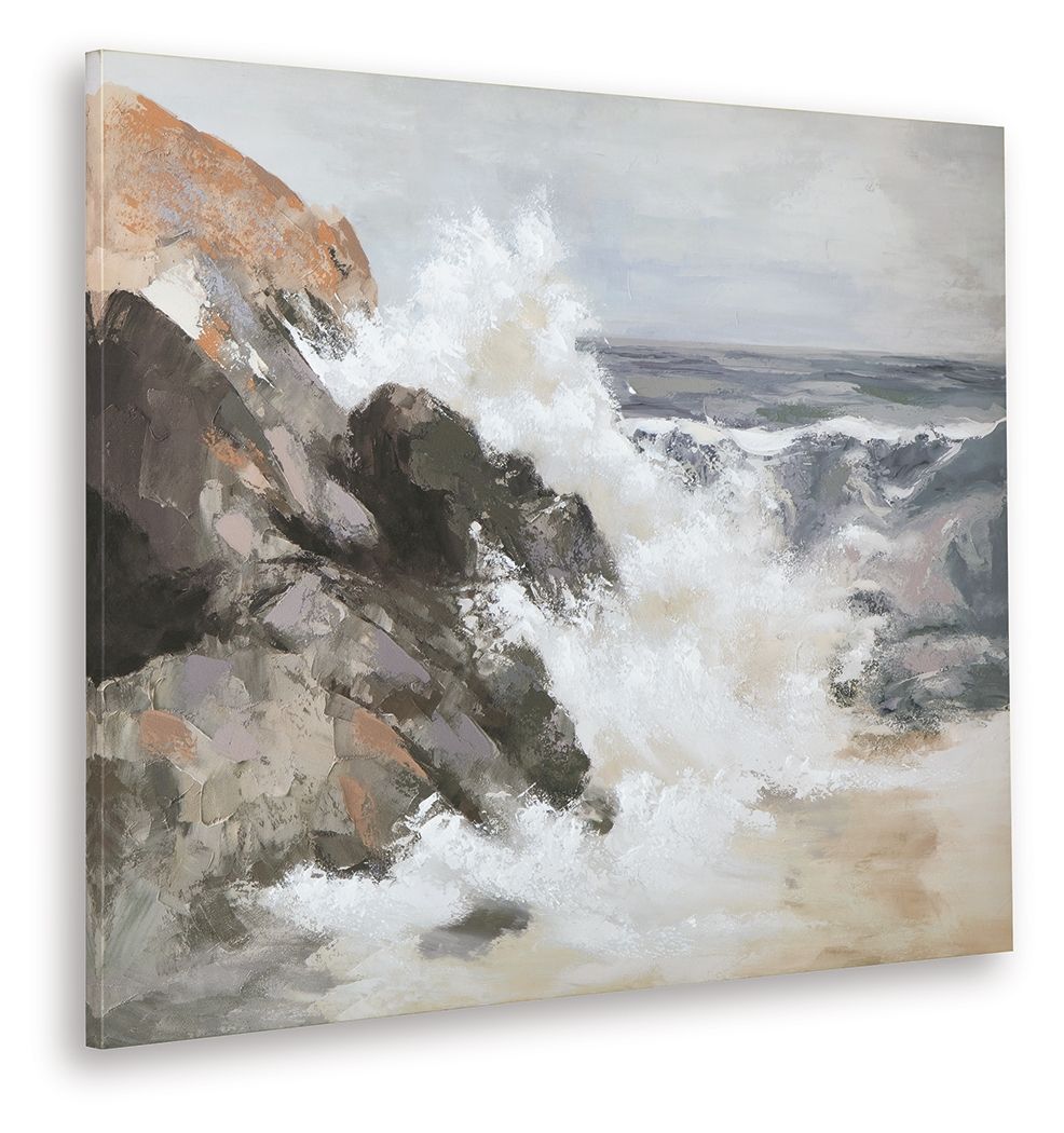 Worthner - Wall Art - Tan / Gray / White