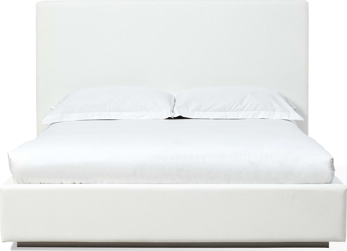 One - Queen Upholstered Platform Bed - Pearl