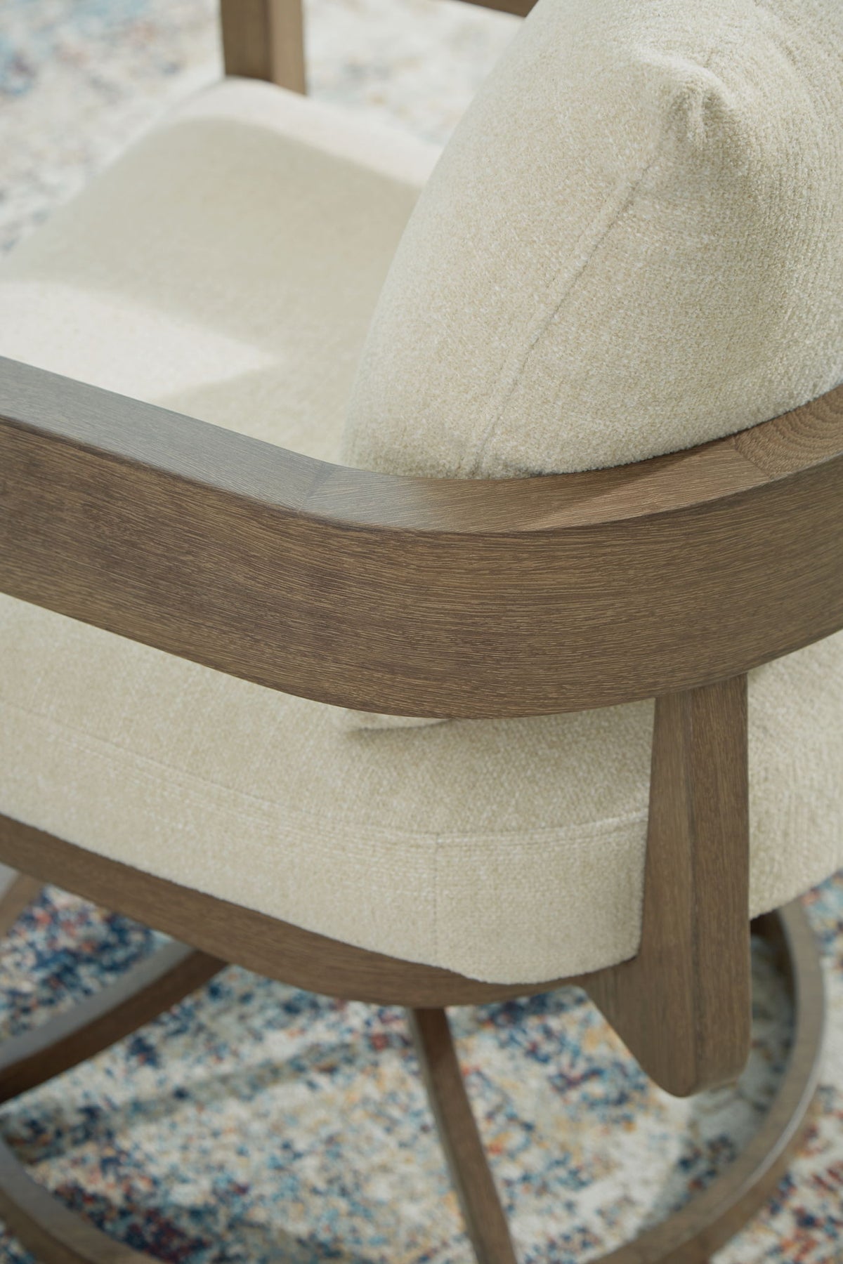 Serene Bay - Swivel Chair With Cushion (Set of 2) - Dark Brown / White