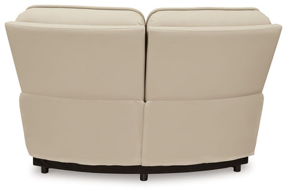 Double Deal - 4-Piece Power Reclining Sectional - Almond