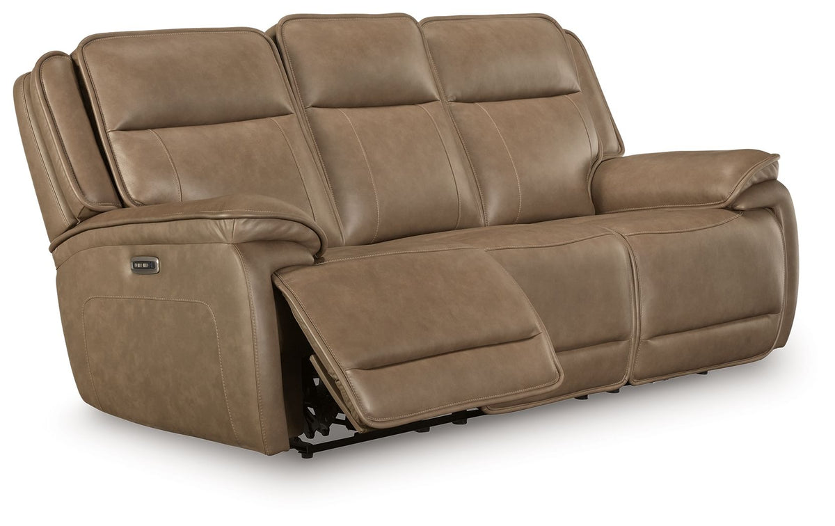 Glencroft - Power Reclining Sofa With Adjustable Headrest - Sahara
