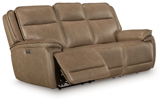 Glencroft - Power Reclining Sofa With Adjustable Headrest - Sahara