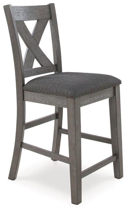 Caitbrook - Rect Drm Counter Table Set (Set of 7) - Gray
