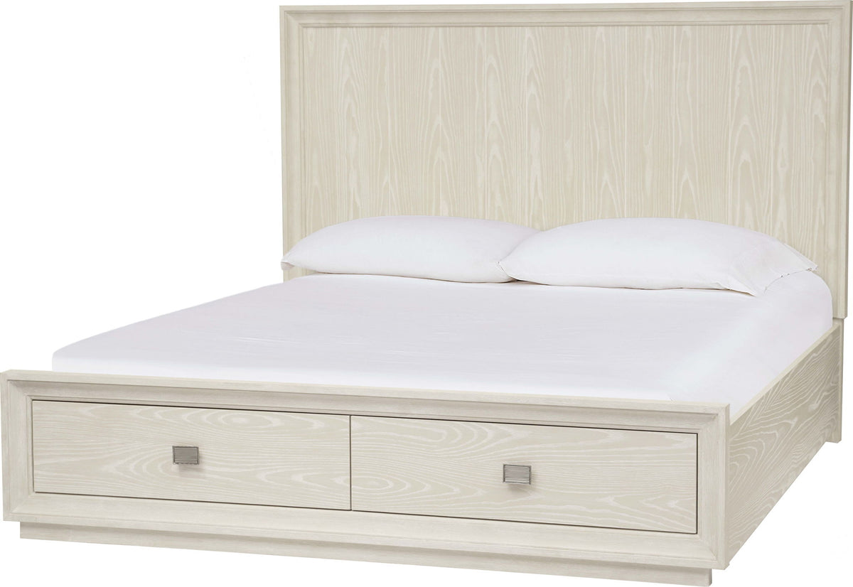 Maxime - California King Two Drawer Footboard Storage Bed - Ash