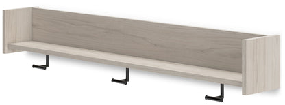 Socalle - Wall Mounted Coat Rack w/Shelf - Light Natural