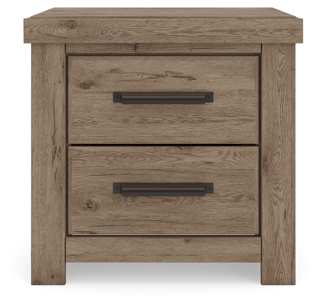 Oliandon - Two Drawer Night Stand - Light Brown