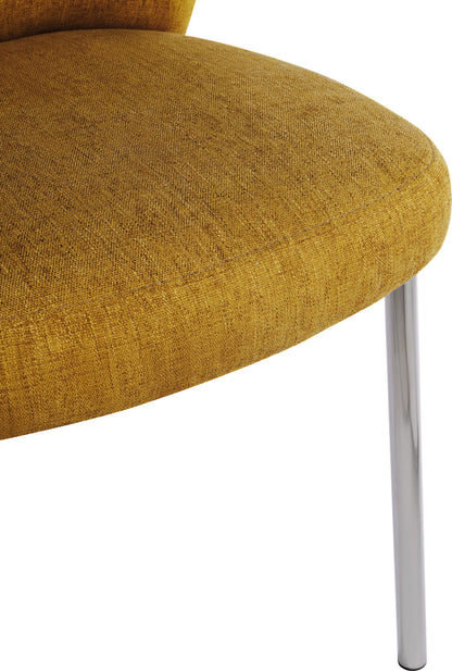 Fomo - Chenille Upholstered Stainless Steel Base Dining Chair (Set of 2)