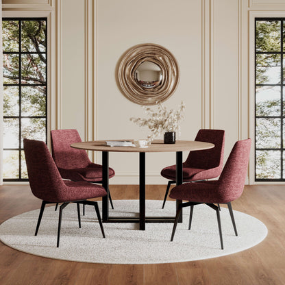 Ceo - 180 Degree Return Swivel Upholstered Dining Chair (Set of 2)
