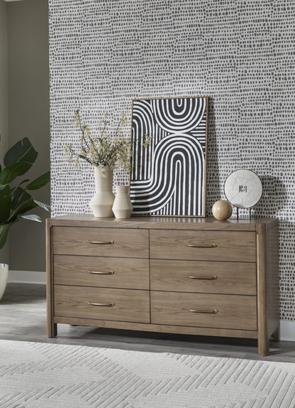 Morris - 6 Drawer Dresser - Claystone
