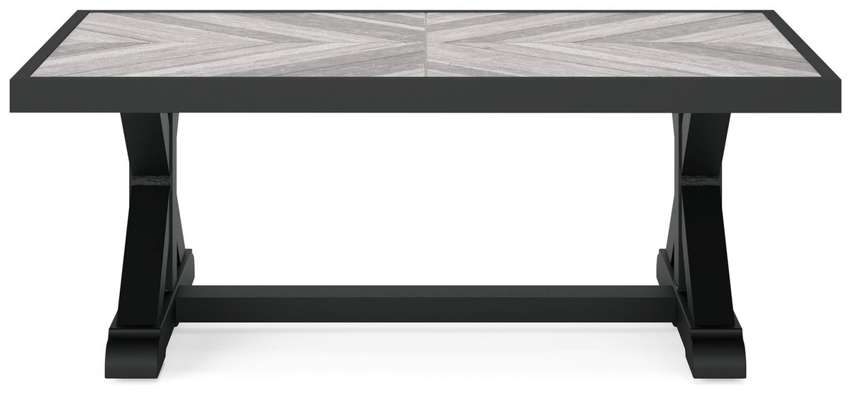 Beachcroft - Rectangular Cocktail Table - Black / Light Gray