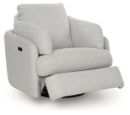 Alainmont Next-Gen Nuvella - Swivel Power Recliner - Stone