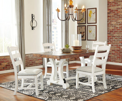 Valebeck - Dining UPH Side Chair (Set of 2) - Beige / White