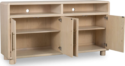 Zinnia - Four Door Two Shelf Sideboard - White Sand