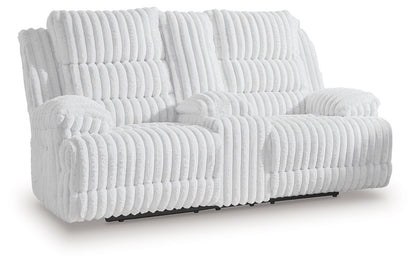 Rhines Falls - Double Reclining Power Loveseat With Console - Alloy