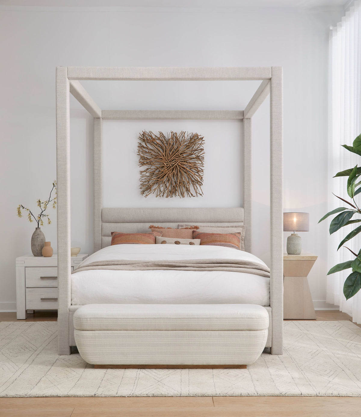 Virgil Rockford - Upholstered Canopy Bed