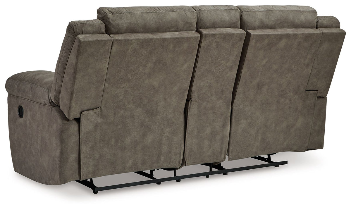 Laresview - Dbl Reclining Loveseat with Console - Fossil