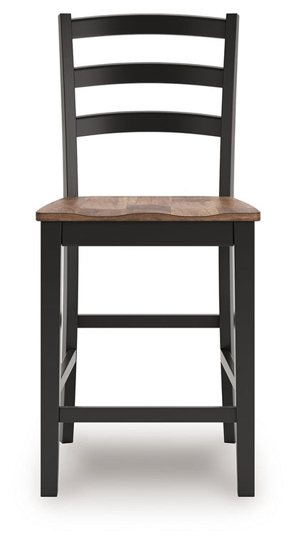Wildenauer - Barstool (Set of 2) - Brown / Black