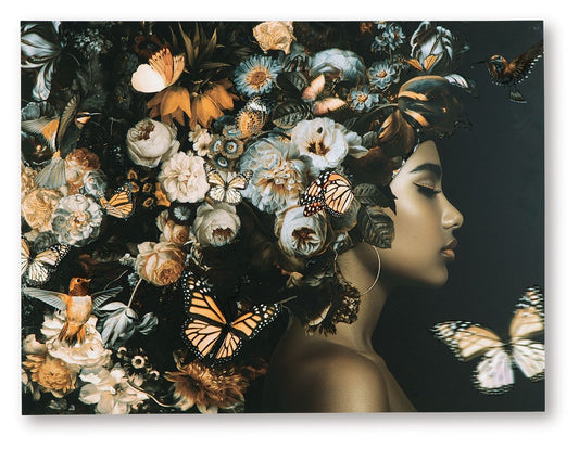 Valfer - Wall Art - Orange / Black / White