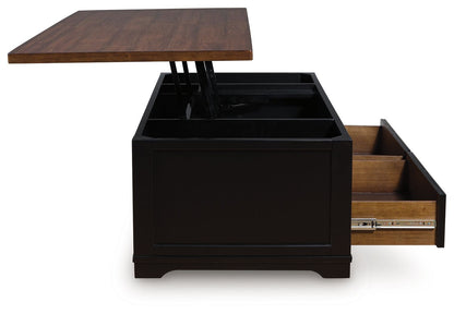 Wildenauer - Lift Top Cocktail Table - Brown / Black
