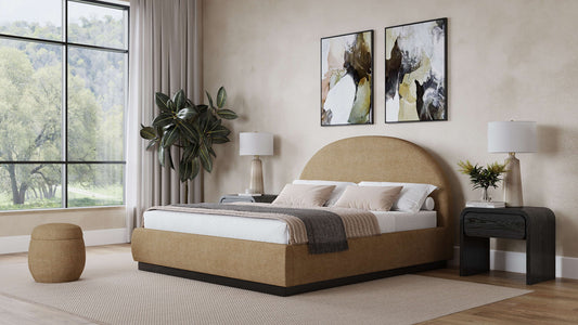 Fam Flex - Upholstered Ottoman - Porcini Chenille