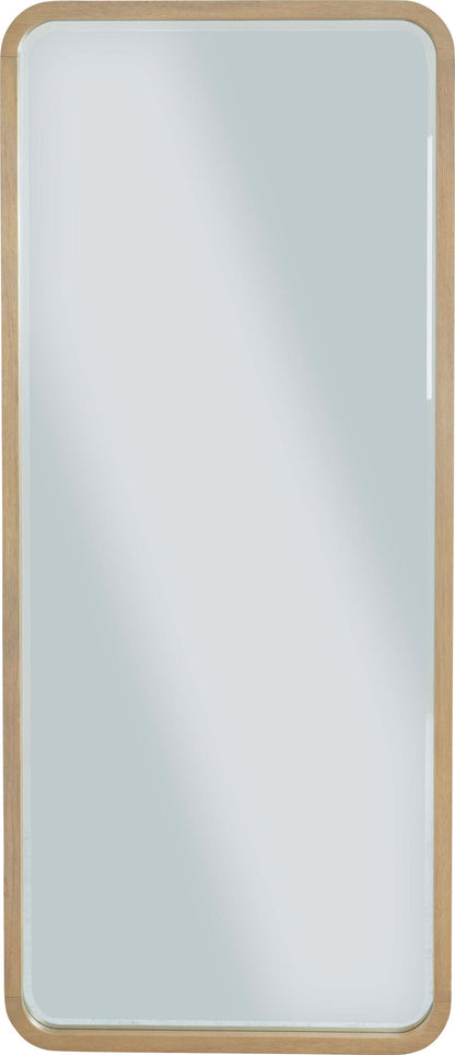 Penny - Beveled Glass Floor Mirror - Buff Cream