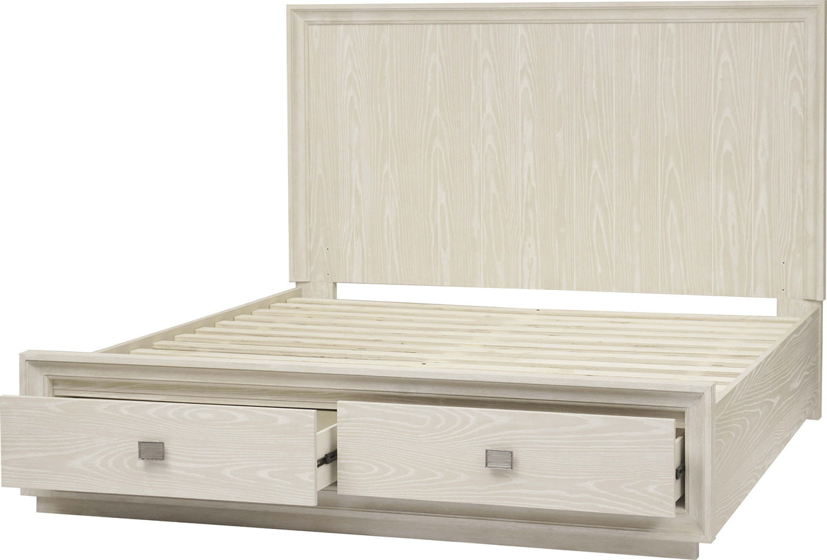 Maxime - California King Two Drawer Footboard Storage Bed - Ash