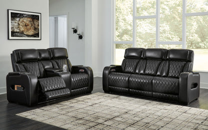 Boyington - 2 Pc. - Power Reclining Sofa And Loveseat - Black