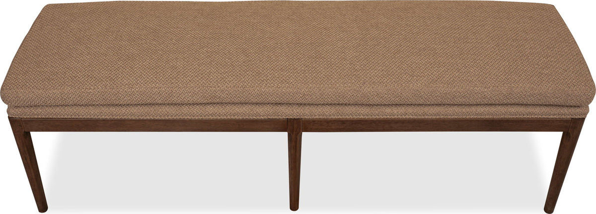 Carlisle - Upholstered Bench - Light Brown / Pecan Pie