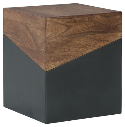Trailbend - Accent Table - Brown / Gunmetal