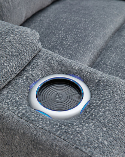Studio Cave - Power Reclining Sofa - Steel