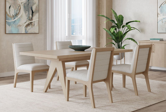Sumire - Ash Wood Rectangular Extension Table - Ginger