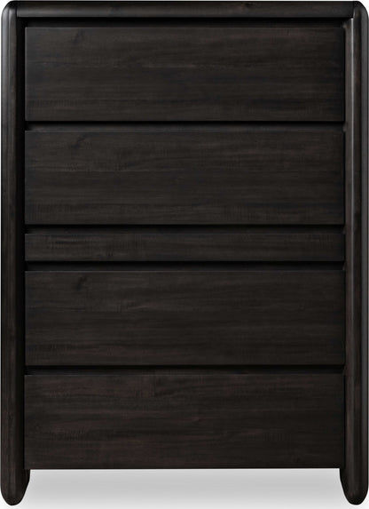 Xolani - Five Drawer Acacia Wood Chest With Jewelry Tray - Jaguar