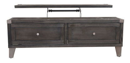 Todoe - Lift Top Cocktail Table - Dark Gray
