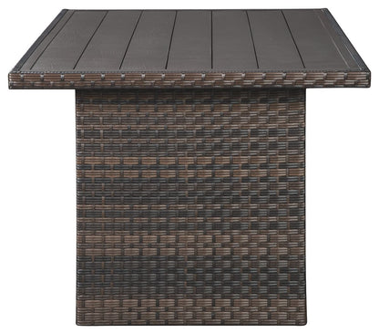 Easy Isle - RECT Multi-Use Table - Dark Brown / Beige