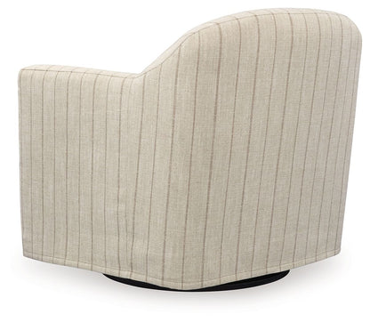 Valwick - Swivel Accent Chair - Cream / Brown