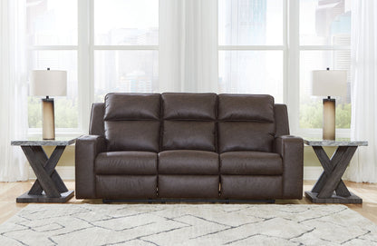 Lavenhorne - Reclining Sofa With Drop Down Table - Umber