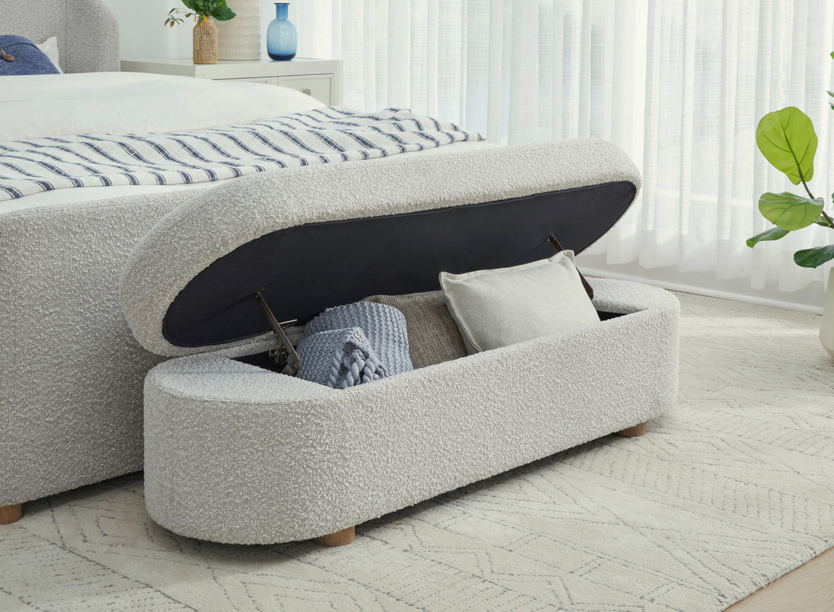 Virgil Kiki - Upholstered Hinged Storage Bench