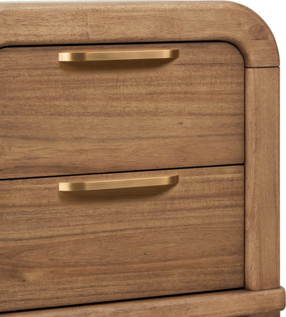 Kione - Two Drawer Acacia Wood Nightstand - Lioness