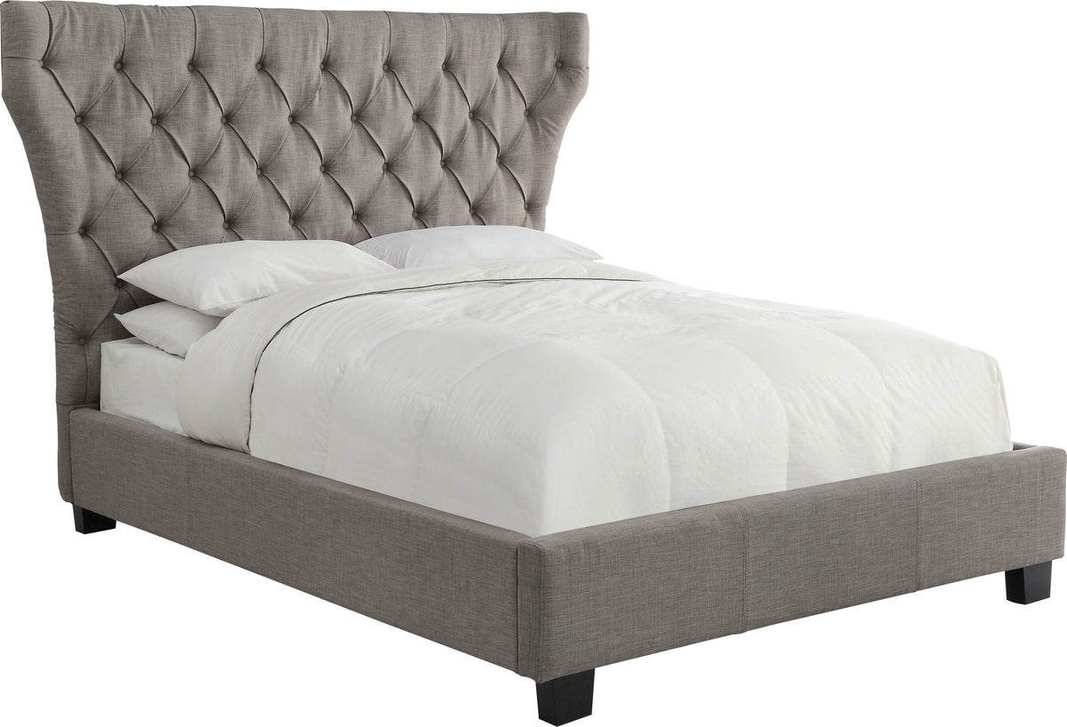 Geneva Melina - California King Upholstered Platform Bed - Dolphin Linen
