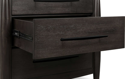 Koko - Three Drawer Nightstand With Cord Management - Minx