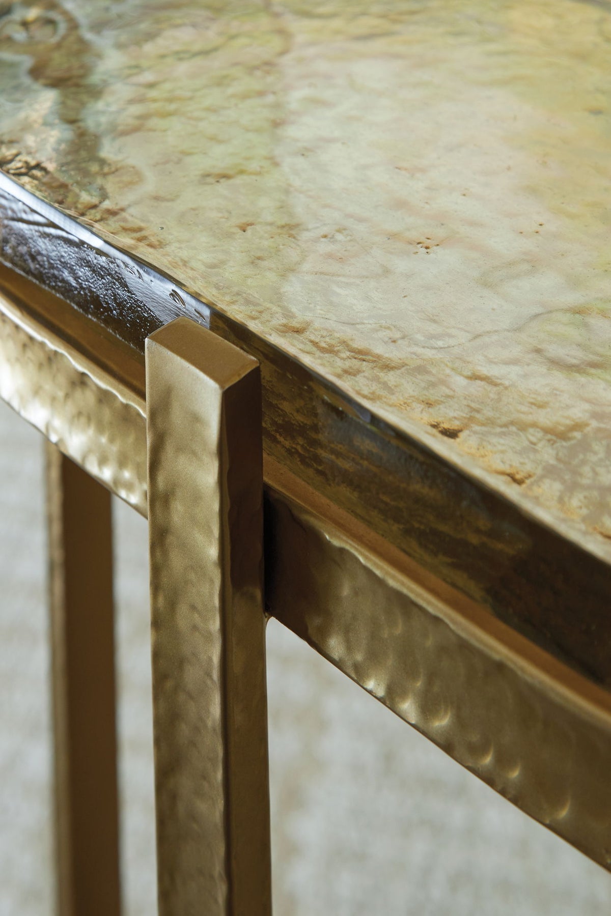 Porterville - Accent Table - Gold Finish